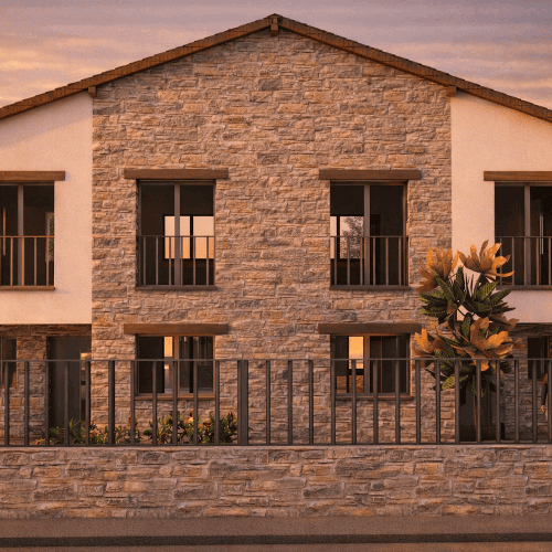 Edificación para dos viviendas pareadas en Campo